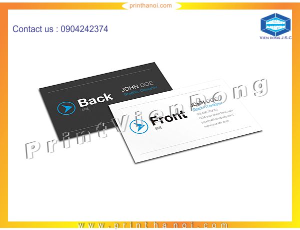 spot gloss business card in ha noi